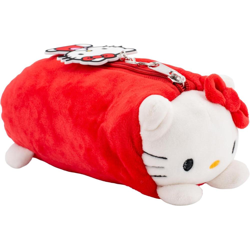 imageAI ACCESSORY INNOVATIONS Bluey Soft Plush MultiFunction Storage Case Kids Plush Bag Charm with 3D Features BlueHello Kitty