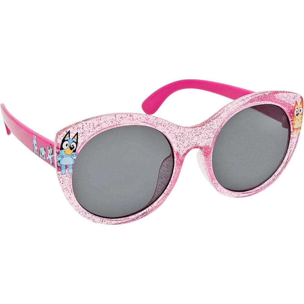 imageARKAID Bluey Sunglasses for Kids UV 400 Protection One Size Fits Most Kids Bluey or Bingo StyleBluey Round Pink