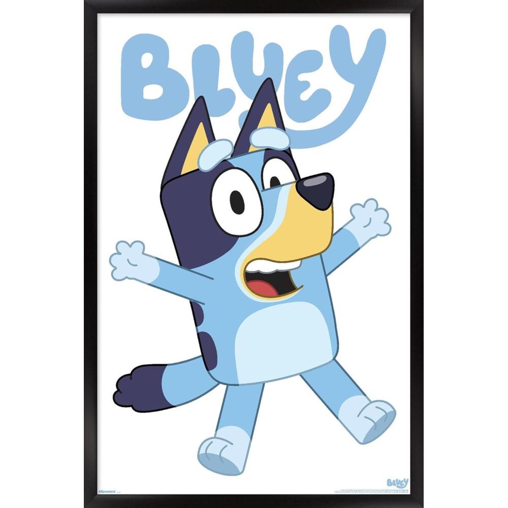 imageBluey Bluey Feature Series Wall Poster 19Lquot x 13Wquot Premium Unframed VersionBlack Framed Version