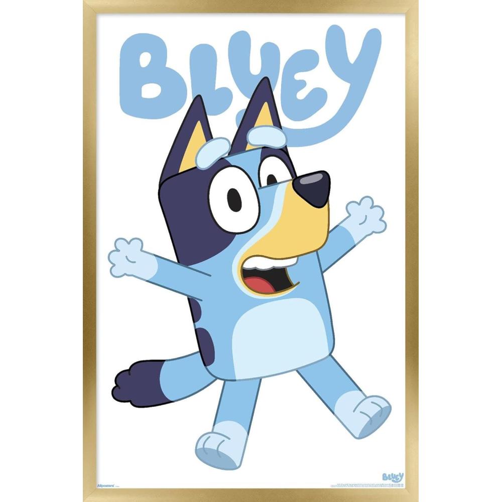 imageBluey Bluey Feature Series Wall Poster 19Lquot x 13Wquot Premium Unframed VersionGold Framed Version