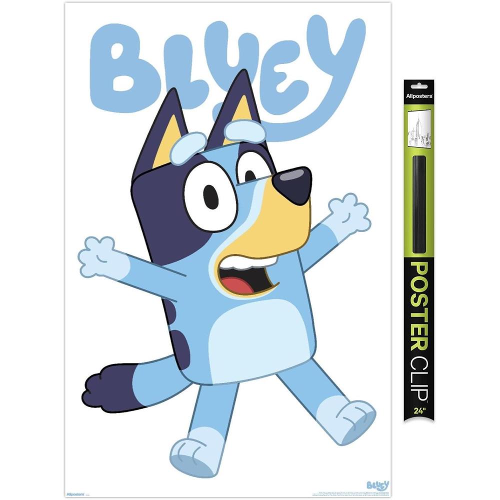imageBluey Bluey Feature Series Wall Poster 19Lquot x 13Wquot Premium Unframed VersionPoster Clip Bundle
