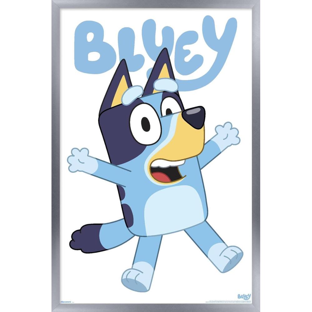imageBluey Bluey Feature Series Wall Poster 19Lquot x 13Wquot Premium Unframed VersionSilver Framed Version