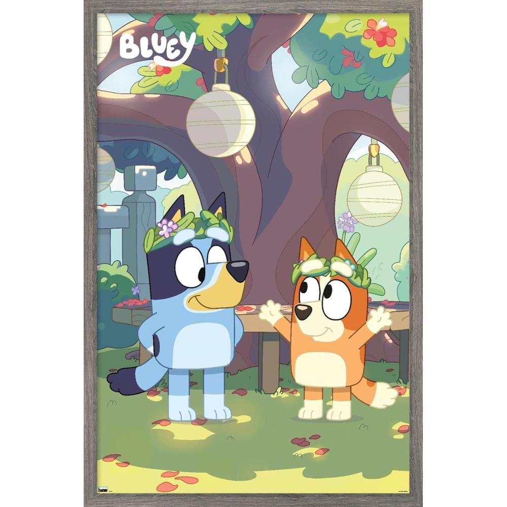 imageBluey Duo Wall Poster 19Lquot x 13Wquot Premium Unframed VersionBarnwood Framed Version