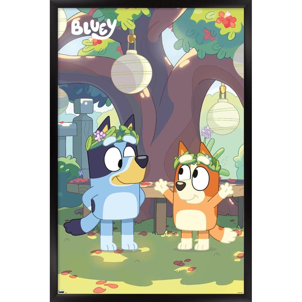 imageBluey Duo Wall Poster 19Lquot x 13Wquot Premium Unframed VersionBlack Framed Version