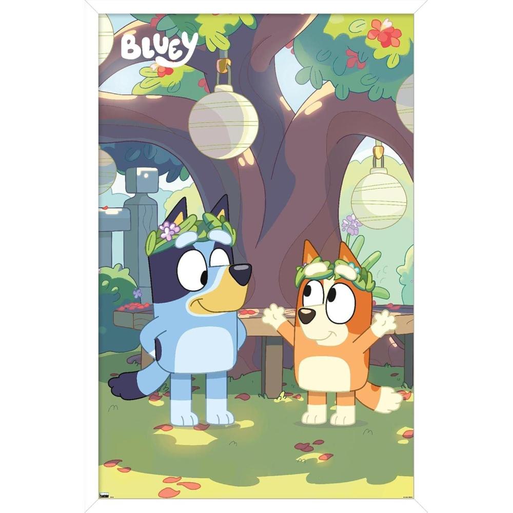 imageBluey Duo Wall Poster 19Lquot x 13Wquot Premium Unframed VersionWhite Framed Version