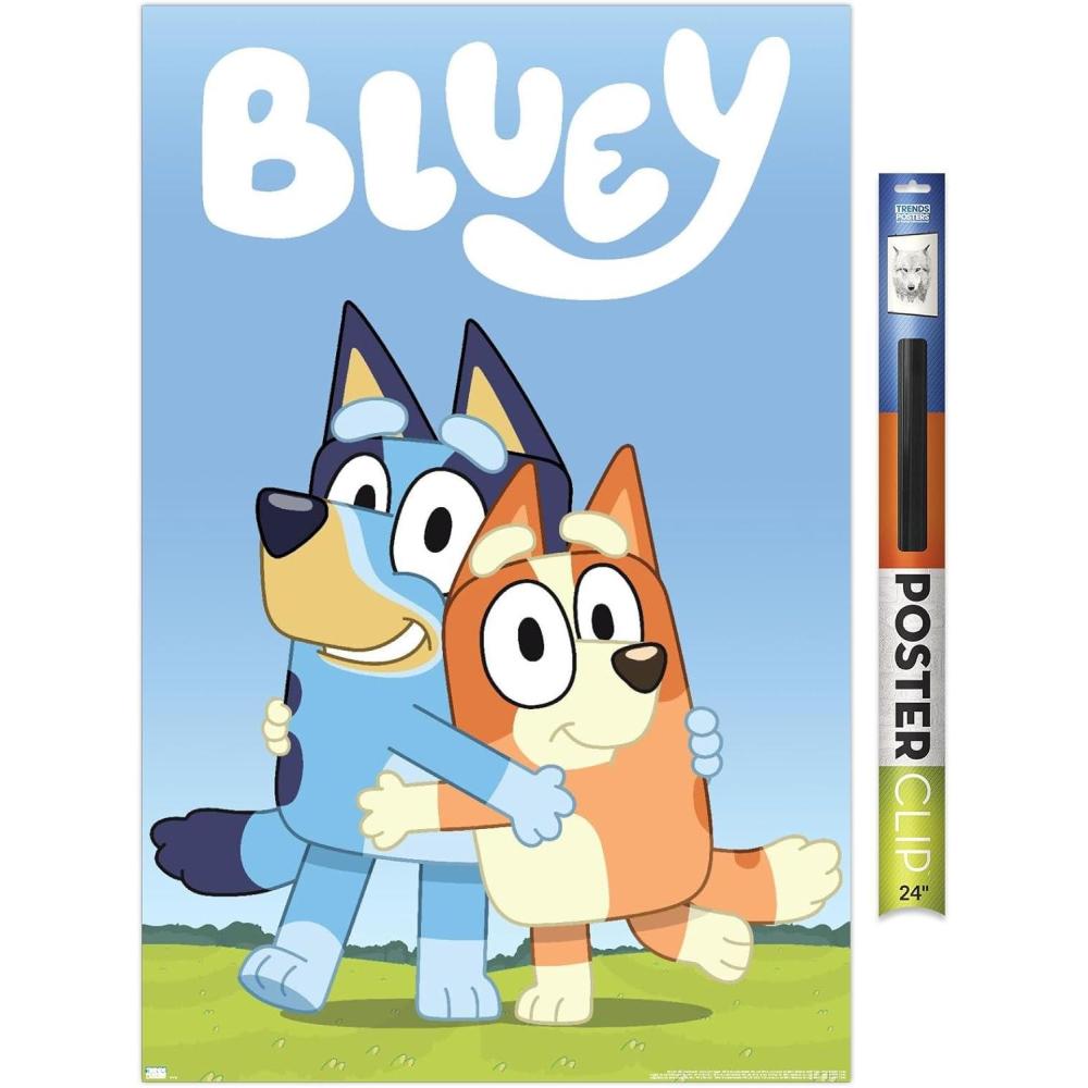imageBluey  Hug Wall Poster 224Lquot x 147Wquot Barnwood Framed VersionPoster  Clip Bundle