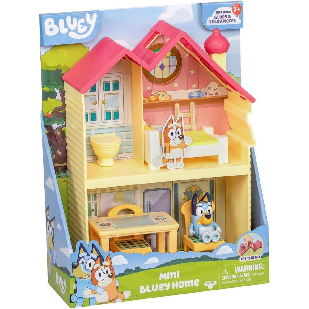 imageBluey 2Sided Treehouse Playset 11 ActionPacked Tree Toys Set with 4 Accessories and 25 Articulated Figure Animal Toys for Kids Ages 3Heeler Home