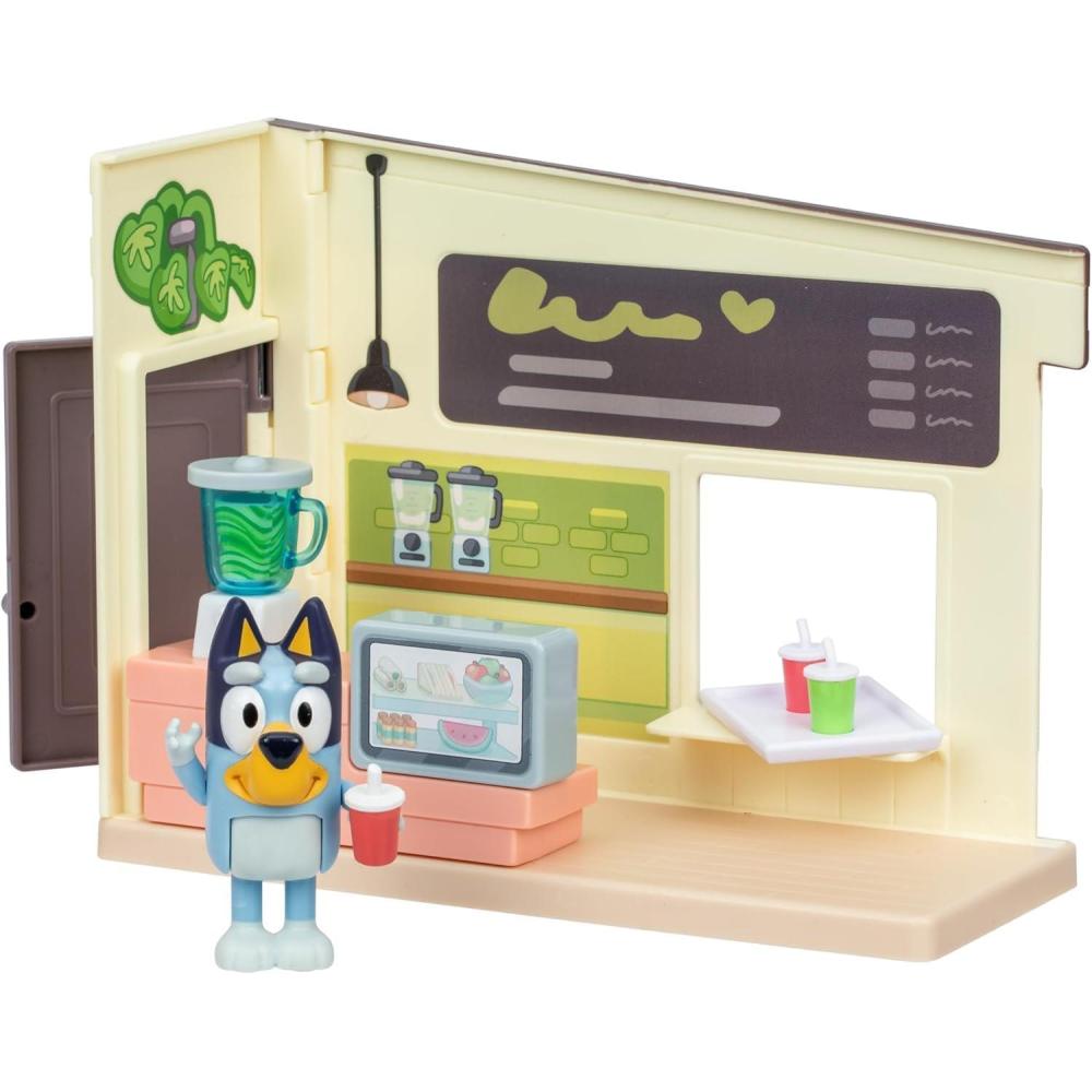 imageBluey 2Sided Treehouse Playset 11 ActionPacked Tree Toys Set with 4 Accessories and 25 Articulated Figure Animal Toys for Kids Ages 3Juice Bar