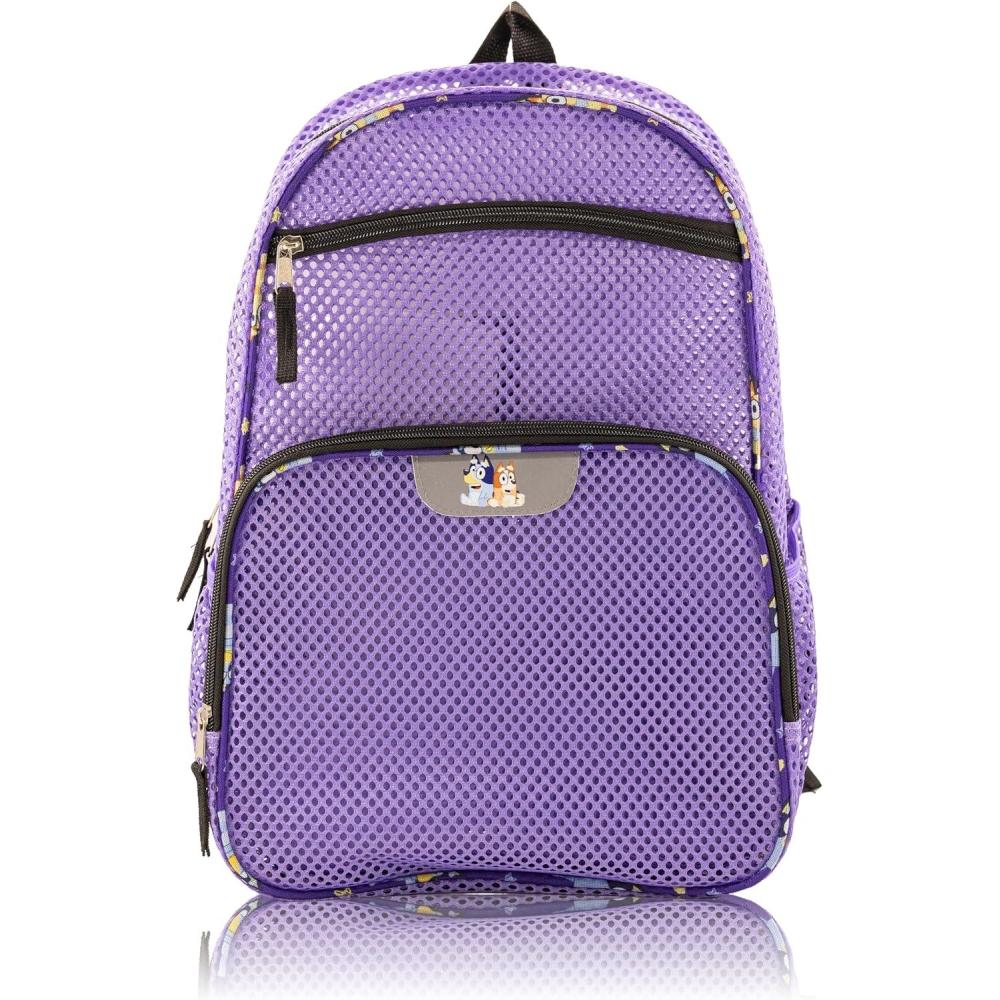 imageBluey Backpack for Kids Bluey and Bingo Bookbag for Girls Boys Unisex Toddler Travel Bag Mesh Cordura Lightweight Backpack Ages 3Bluey