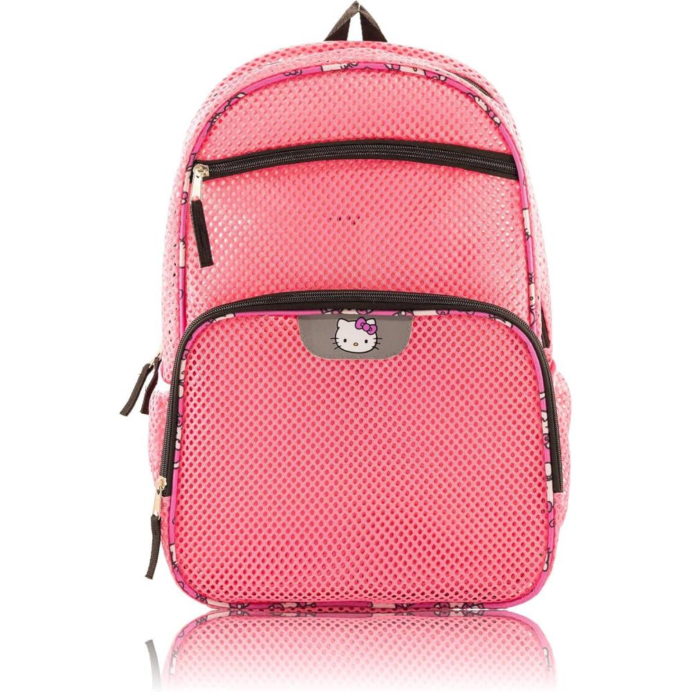 imageBluey Backpack for Kids Bluey and Bingo Bookbag for Girls Boys Unisex Toddler Travel Bag Mesh Cordura Lightweight Backpack Ages 3Hello Kitty