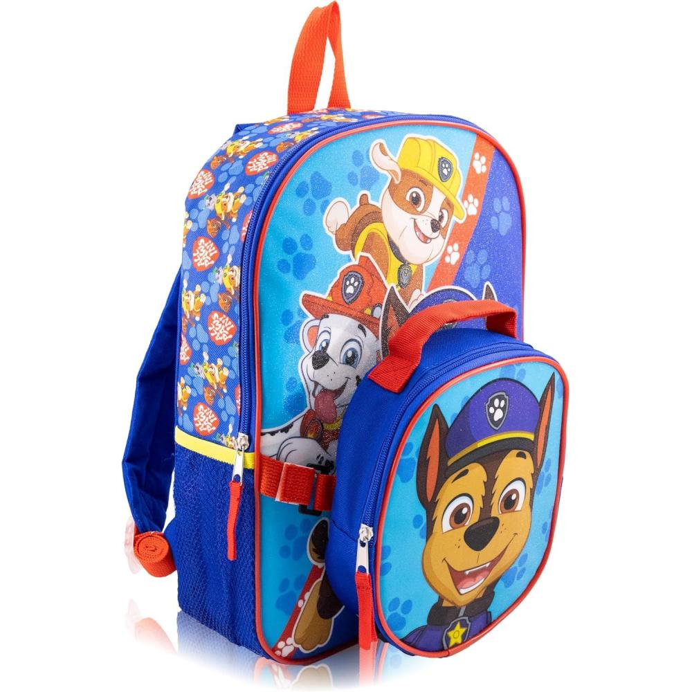 imageBluey Backpack with Lunch Box for Kids  Insulated Lunch Bag for Boys Girls Toddlers  14quot Backpack for School and Reusable LunchboxPaw Patrol