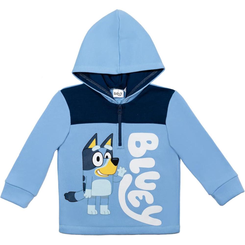imageBluey Bingo Fleece Half Zip Hoodie Toddler to Big KidBlue