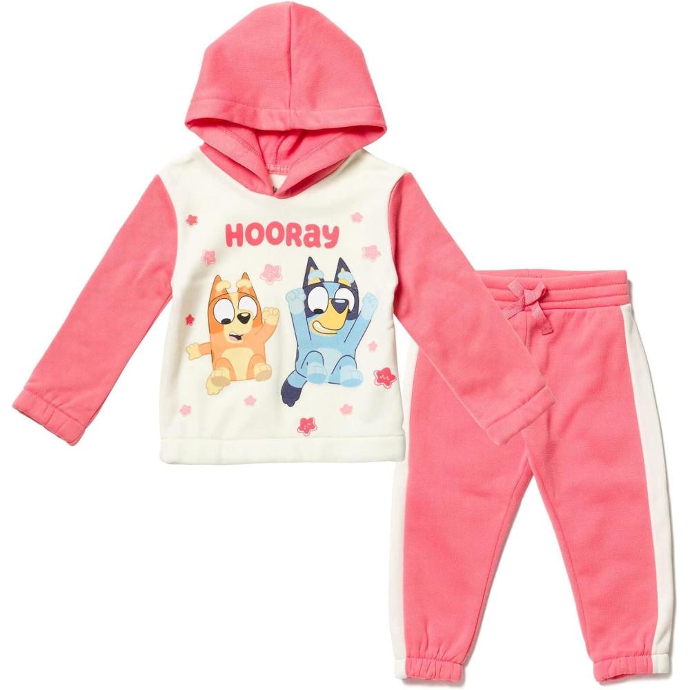 imageBluey Bingo Girls Fleece Top and Pants Toddler to Little KidPink White