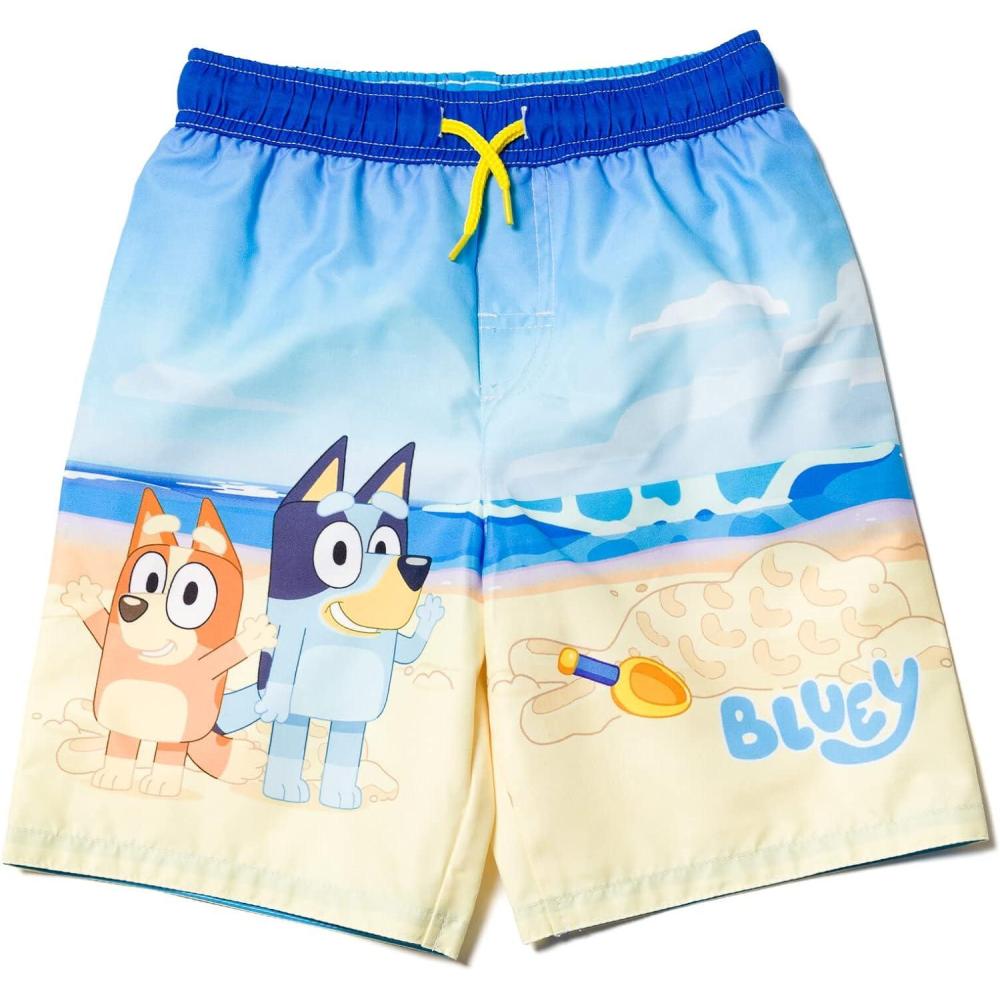 imageBluey Bingo UPF 50 Swim Trunks Bathing Suit Toddler to Little Kid Sizes 2T 78Blue