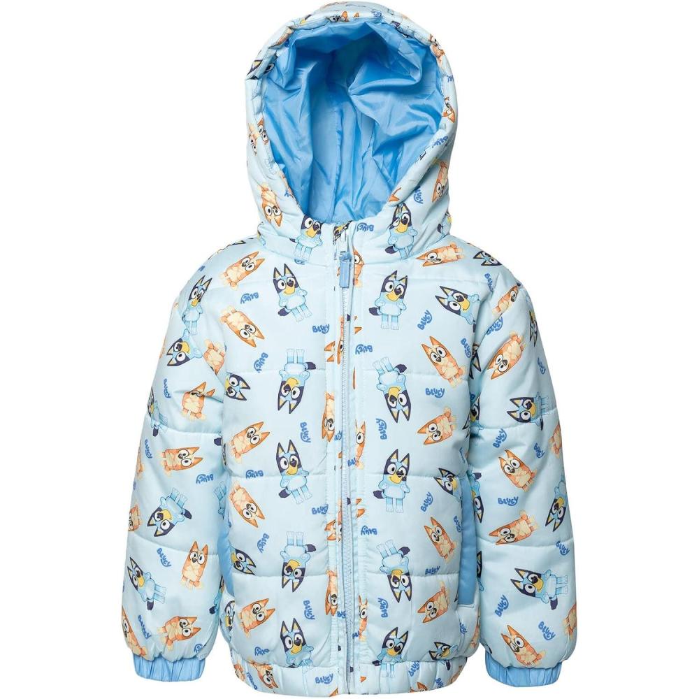 imageBluey Bingo Zip Up Fashion Winter Coat Puffer JacketBlue