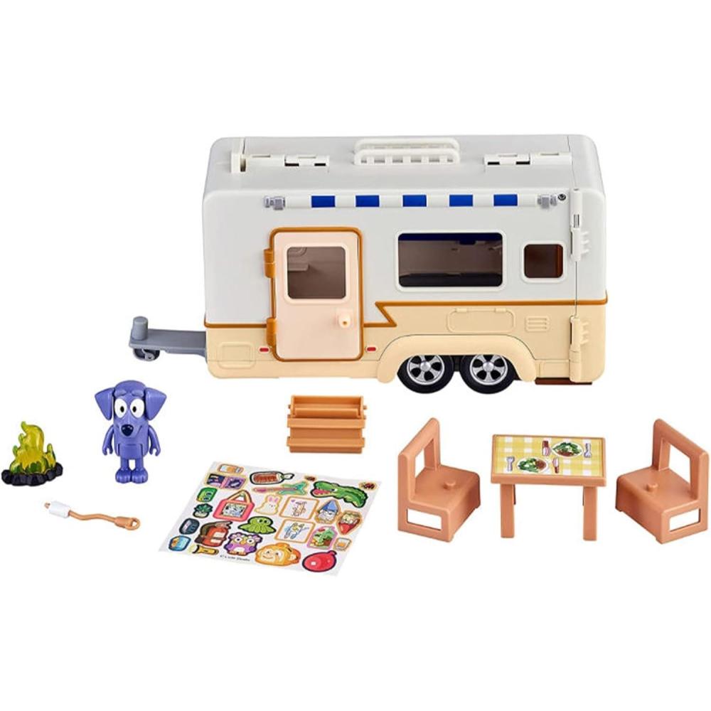 imageBluey Caravan Adventure Playset with 25quot Jean Luc Figure MulticolorCaravan Playset with One Figure