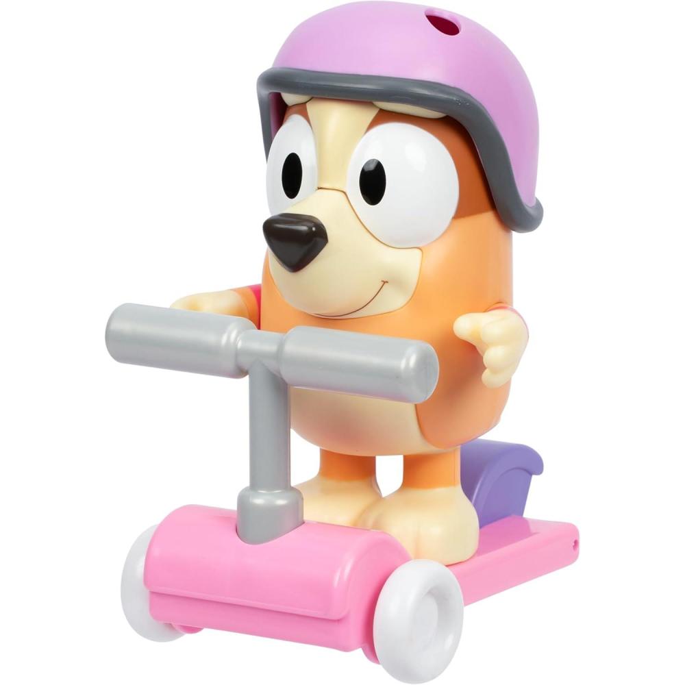 imageBluey Chat Mates and Accessory Scooter Bingo Figurine Playset Articulated Kids Figurines with 10 Phrases Interactive Play Figure Toys for Ages 3Scooter Bingo