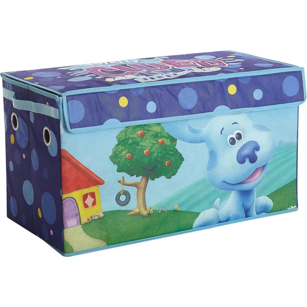 imageBluey Collapsible Storage Trunk Durable Fabric Chest with Soft Lid 285quotx145quotx16quotKids Room OrganizerBlues Clues
