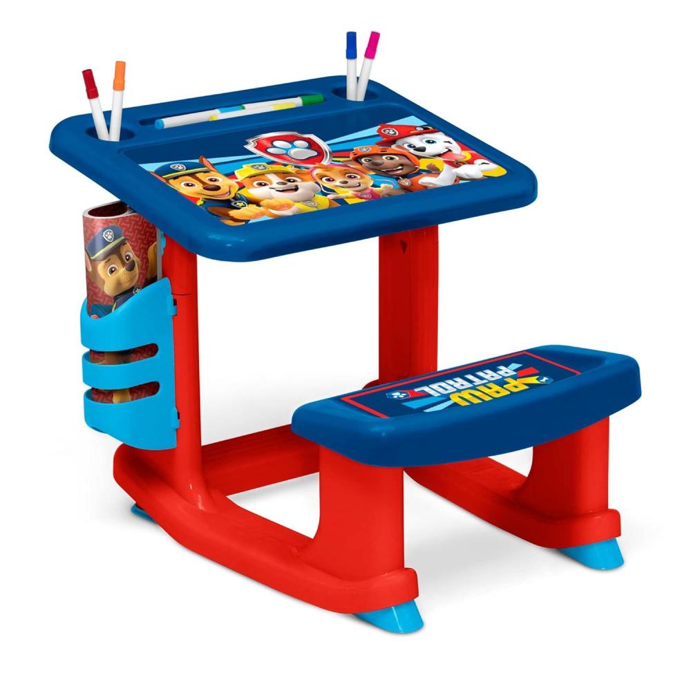 imageBluey Draw and Play Desk by Delta Children Includes 10 Markers and Coloring Book BluePAW Patrol
