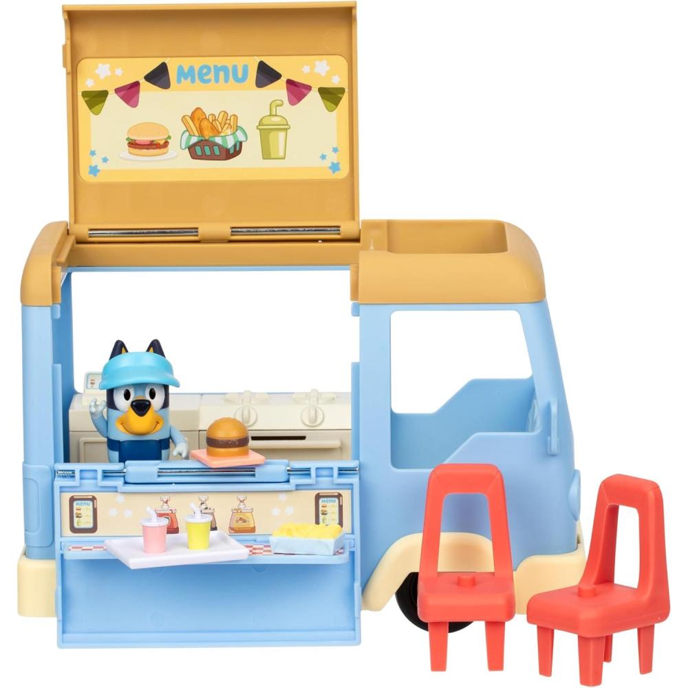 imageBluey Dump Truck Toy Playset Sturdy Working Toy Dump Truck with 2 Articulated Figures and 3 Huge Boulders Construction Toys for Kids of Ages 3Food Truck