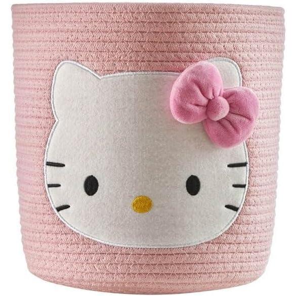 imageBluey Figural Rope Storage Basket10quot H x 10quot W Decorative and Functional Organizer for Kids Room or NurseryHello Kitty