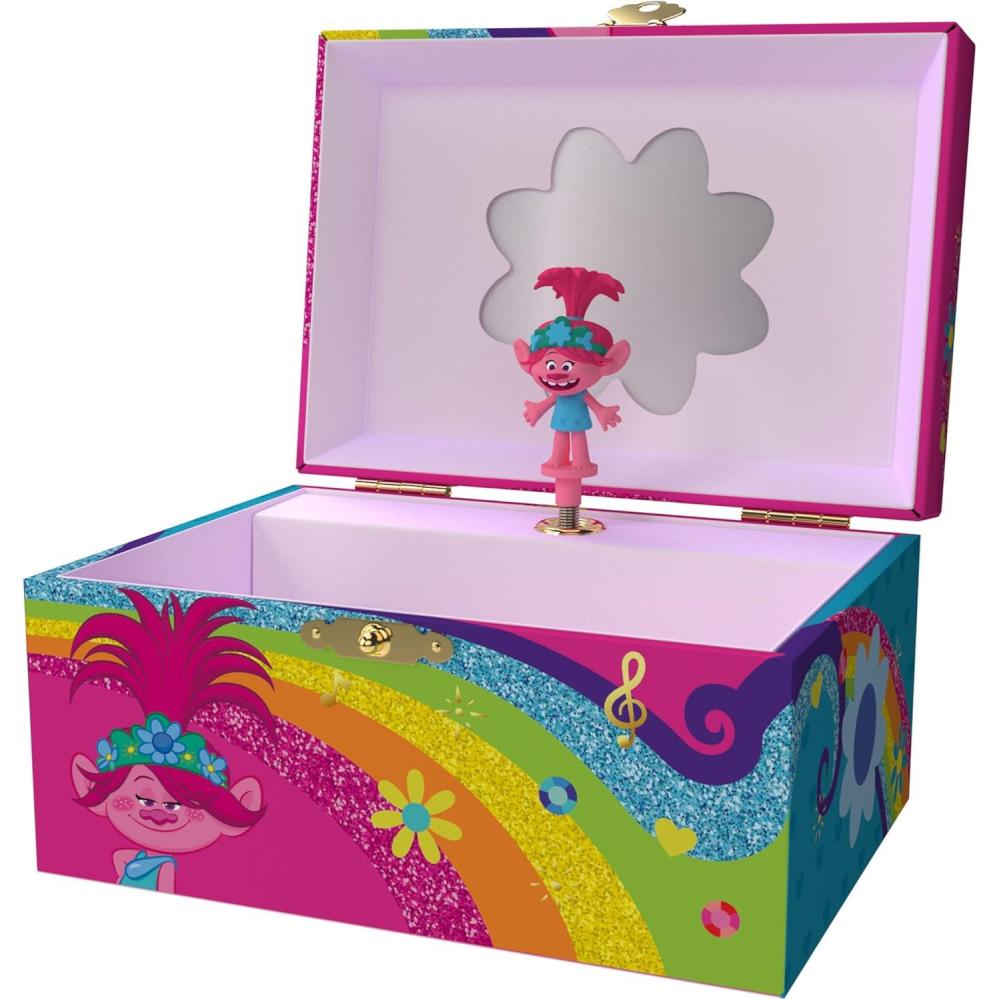 imageBluey Jewelry Box for Girls  Musical Jewelry Box with Spinning Figurine Bluey Toys for Kids Ages 35  Plays Bluey Theme Song  6 x 47 x 35 inTrolls