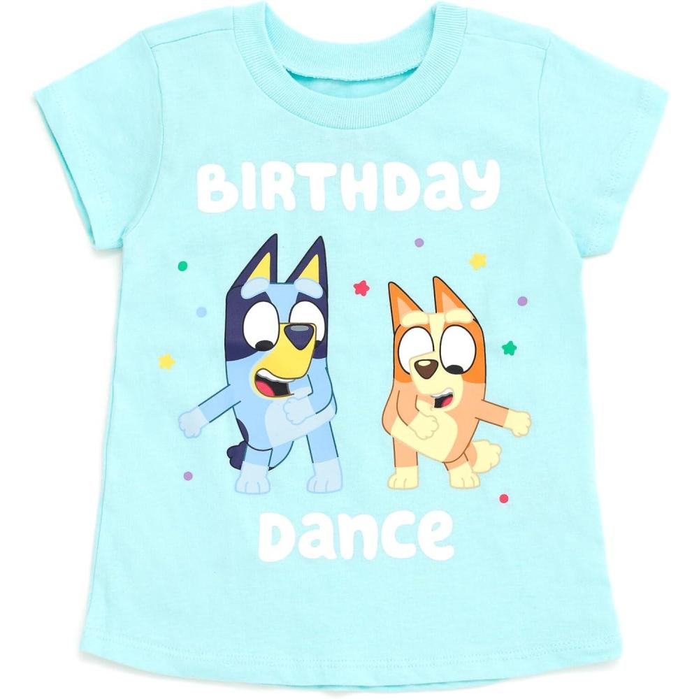 imageBluey July 4th Halloween Christmas Birthday School Heart TShirt Infant to Big Kid Sizes 12 Months 1012Blue Birthday