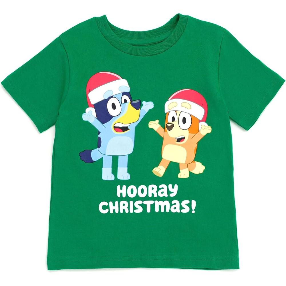 imageBluey July 4th Halloween Christmas Birthday School Heart TShirt Infant to Big Kid Sizes 12 Months 1012Green