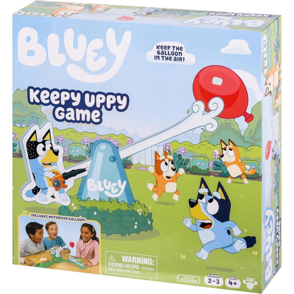 imageBluey Keepy Uppy Game Motorized Toddler Game with Bingo and Chilli Character Paddles Games for 4 Year Olds