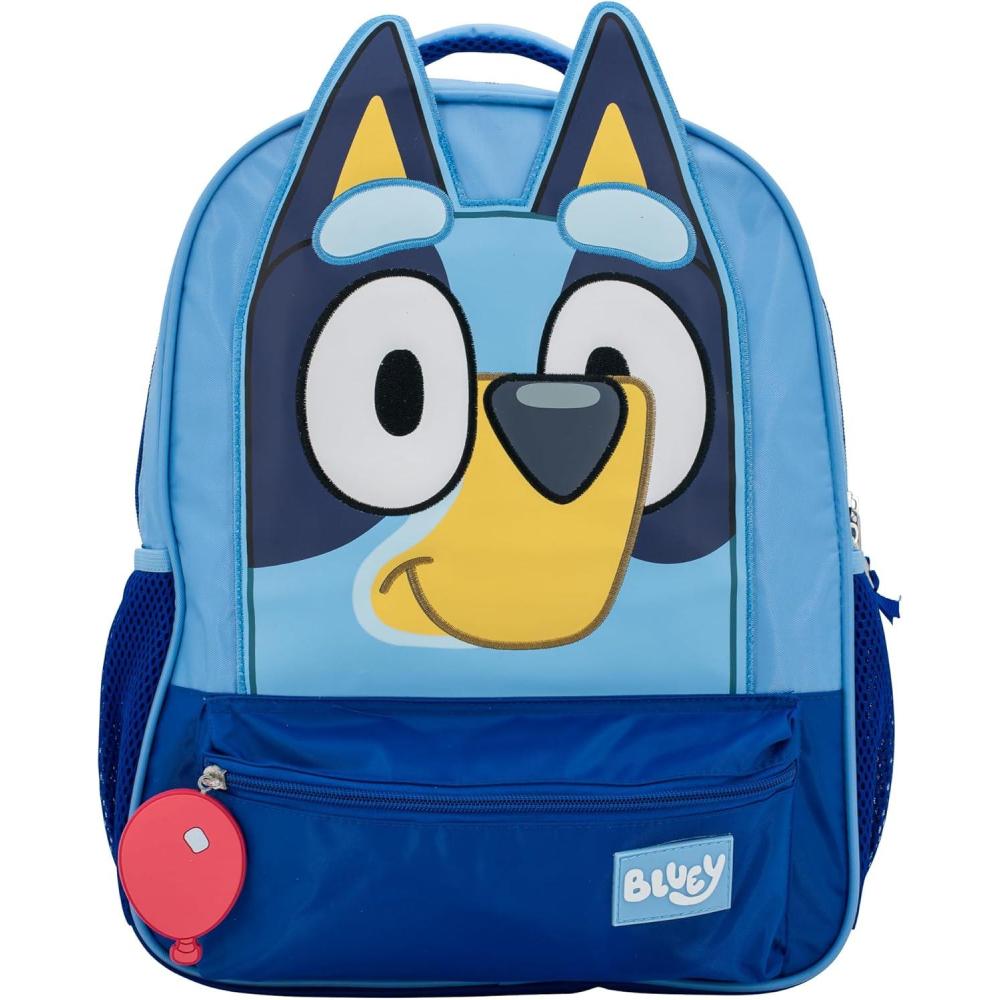 imageBluey Kids Backpack 16 Inch School Bag with 3D Features Blue