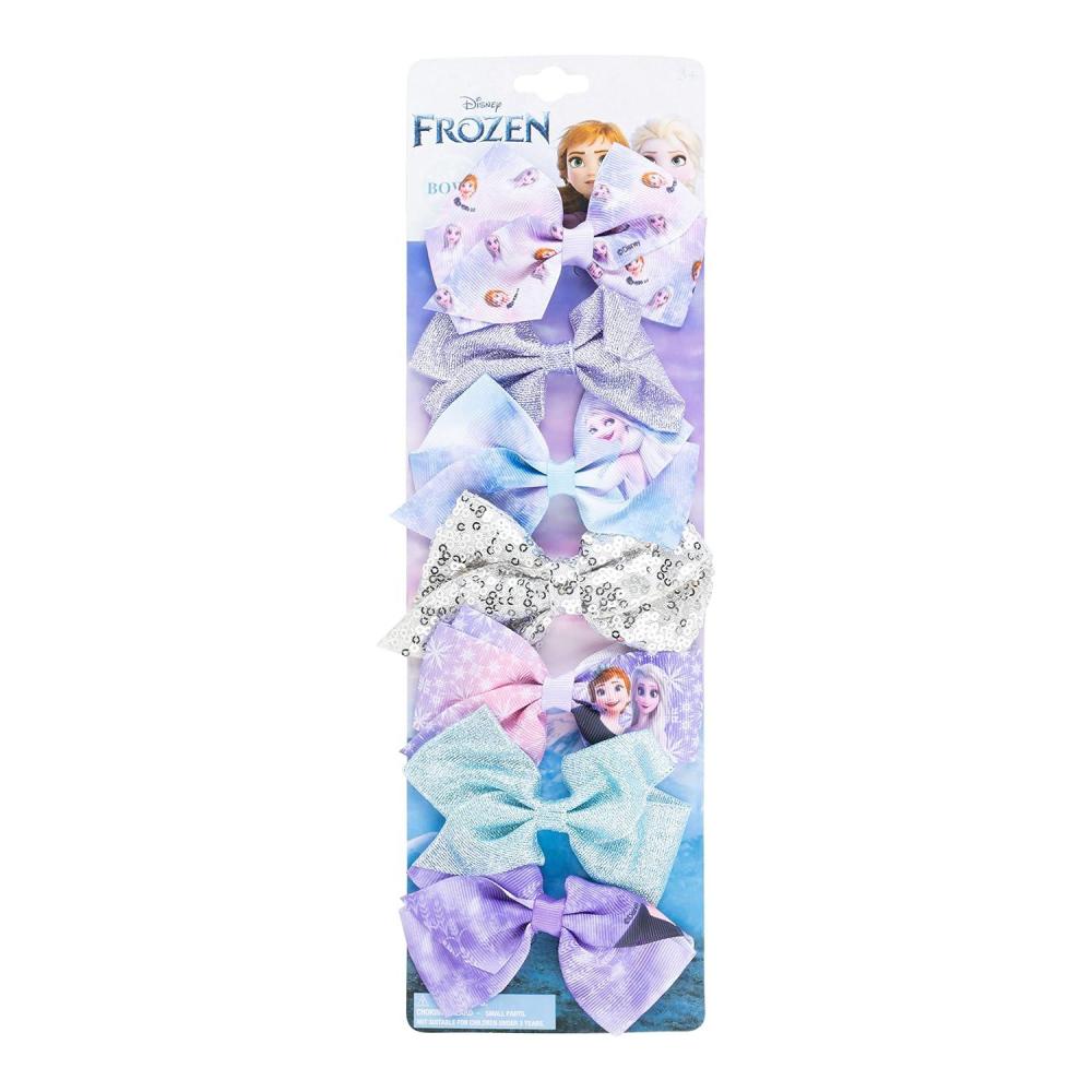 imageBluey Kids Hair Bows Hair Accessories Gift Set Bluey Hair Bow 7 Pcs 4 Inch Bow Bundle HairBows for Girls Different Bluey print on each clip Alligator Clip Ages 3 Disney Frozen II