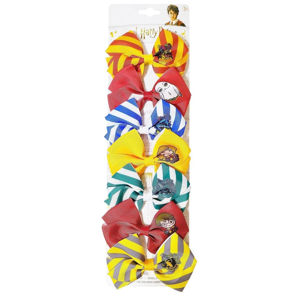 imageBluey Kids Hair Bows Hair Accessories Gift Set Bluey Hair Bow 7 Pcs 4 Inch Bow Bundle HairBows for Girls Different Bluey print on each clip Alligator Clip Ages 3 Harry Potter