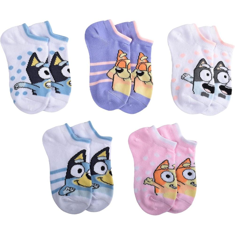 imageBluey Kids No Show Socks Pink Small