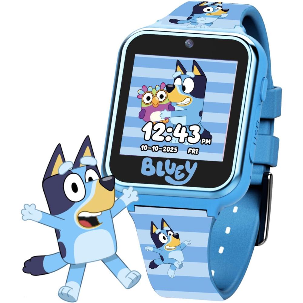 imageBluey Kids Smartwatch with Camera Games Pedometer and Audio Recorder for Creative Play and Learning 15quot Touchscreen Blue Fits 55quot80quot Wrists for Boys and Girls Ages 3