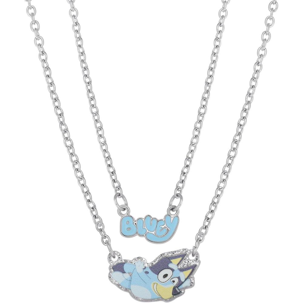 imageBluey Layered Necklaces for Girls 2 Pieces 16quot17quot325quot Kids Bluey Jewelry Official License