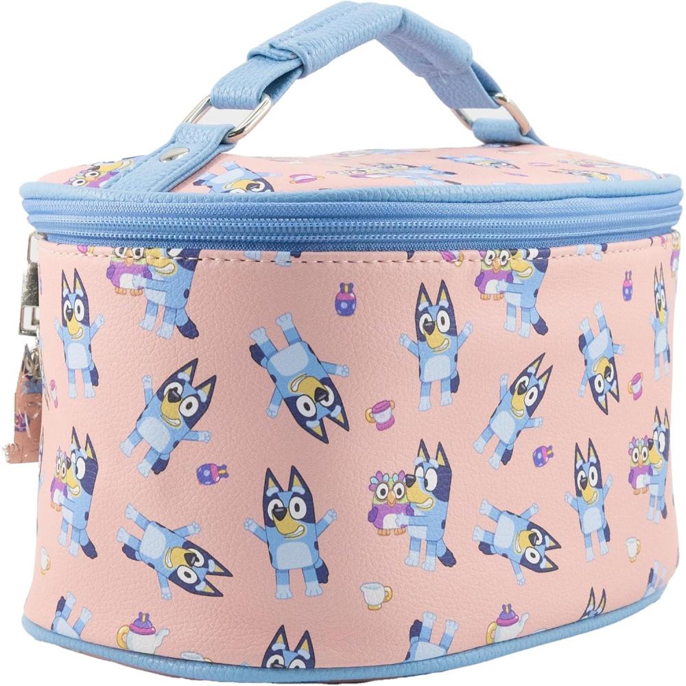 imageBluey Makeup Bag  Makeup Organizer Travel Toiletry Bag for Women ampamp Girls  Cute Cosmetic Bag Train Case for Kids Travel Bag Toiletry Bag for Women Make up Storage  Ages 3Bluey