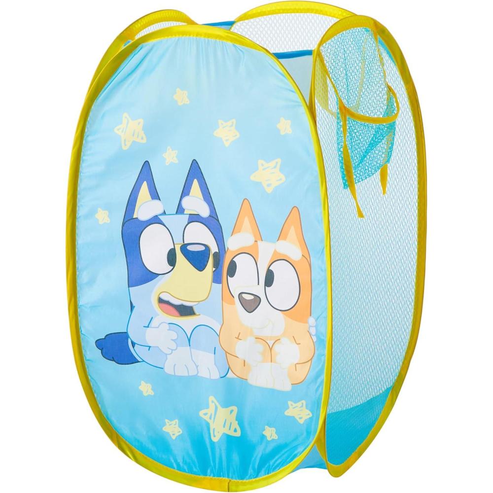 imageBluey PopUp Hamper with Carry Handles 21quot x 135quot Bluey and Bingo Design Lightweight ampamp Collapsible Laundry Basket for Kids Bedroom Bathroom or PlayroomBluey