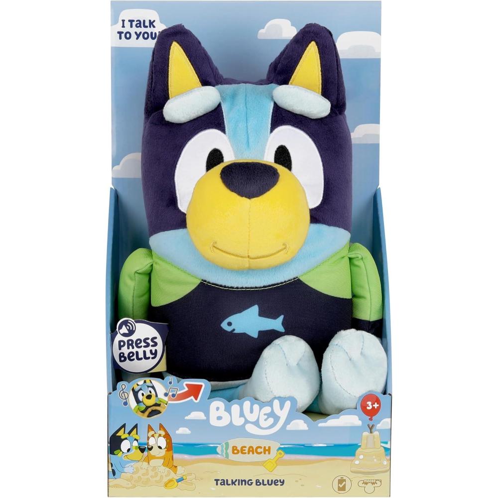 imageBluey Sound Effects Beach Talking Plush 13 Soft Musical Toys Talking Toys with 9 Different Phrases Singing Plushies for KidsTalking Beach Bluey