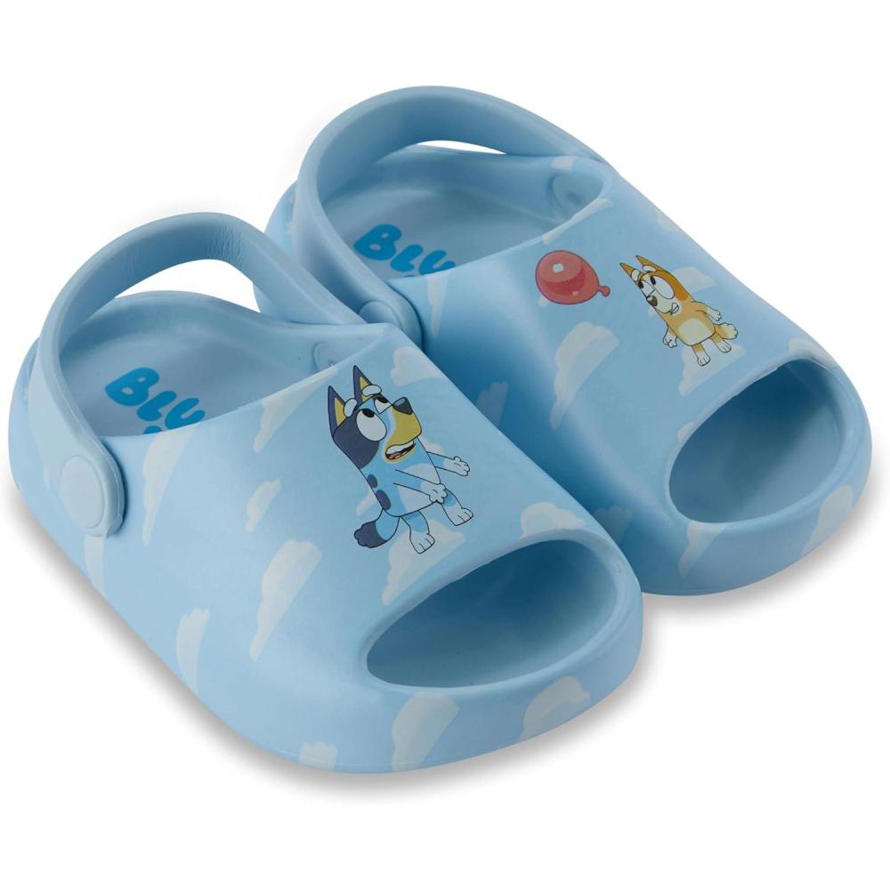 imageBluey ampamp Bingo Kids EVA Clog Molded Open Toe EVA Clog for Boys ampamp Girls Featuring Bandit Chilli ampamp Bingo ShoesSky Blue