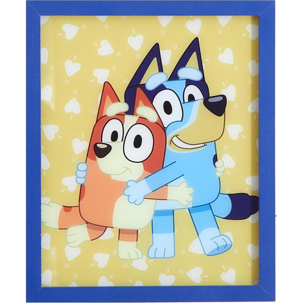 imageBluey ampamp Bingo LED Dual Wall ArtKids Room Dcor Official Bluey Cartoon Print Colorful Framed Artwork for Playroom Nursery or Bedroom95quotx115quot