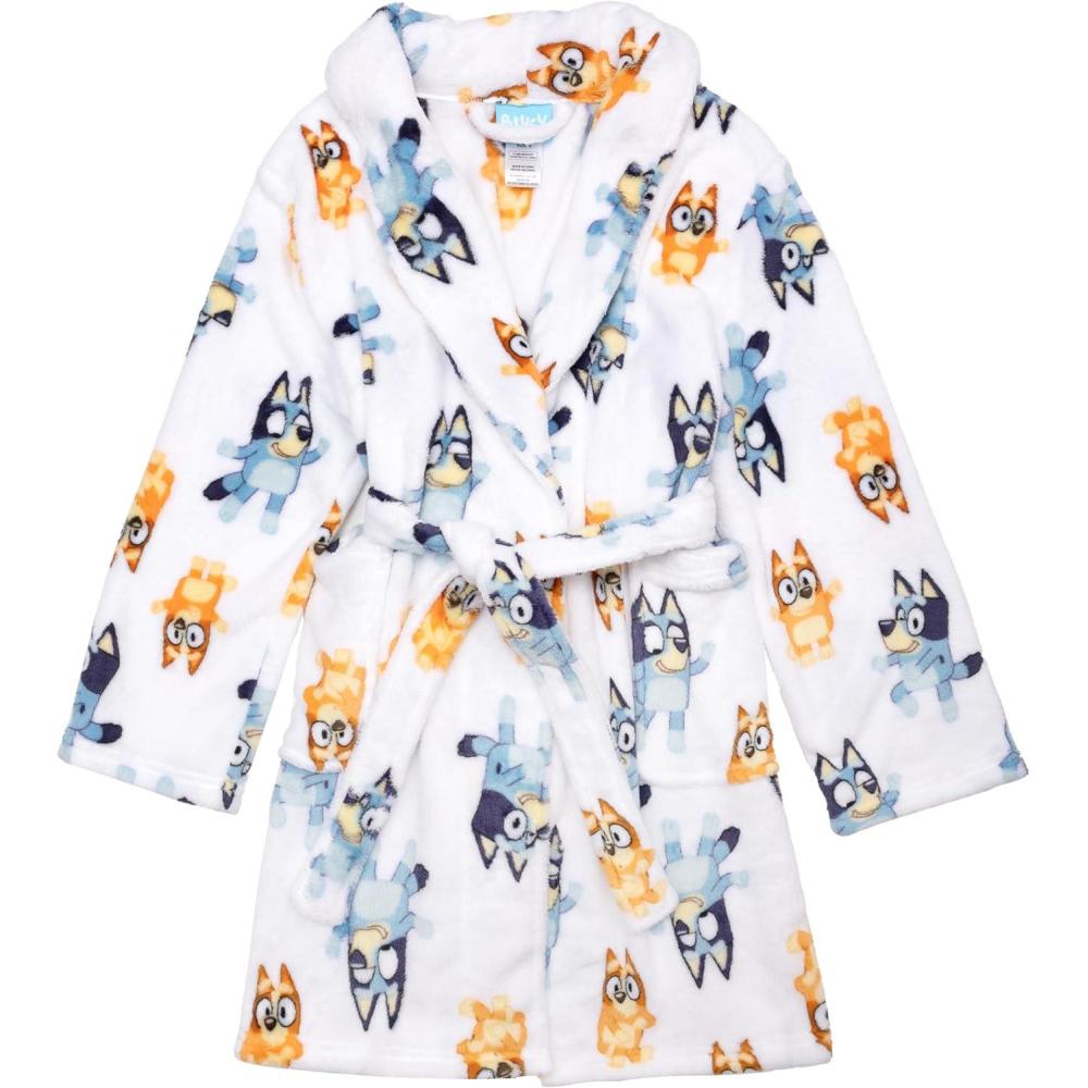 imageBluey boys Bathrobe Soft ampamp Plush Robe for KidsFunny Bluey