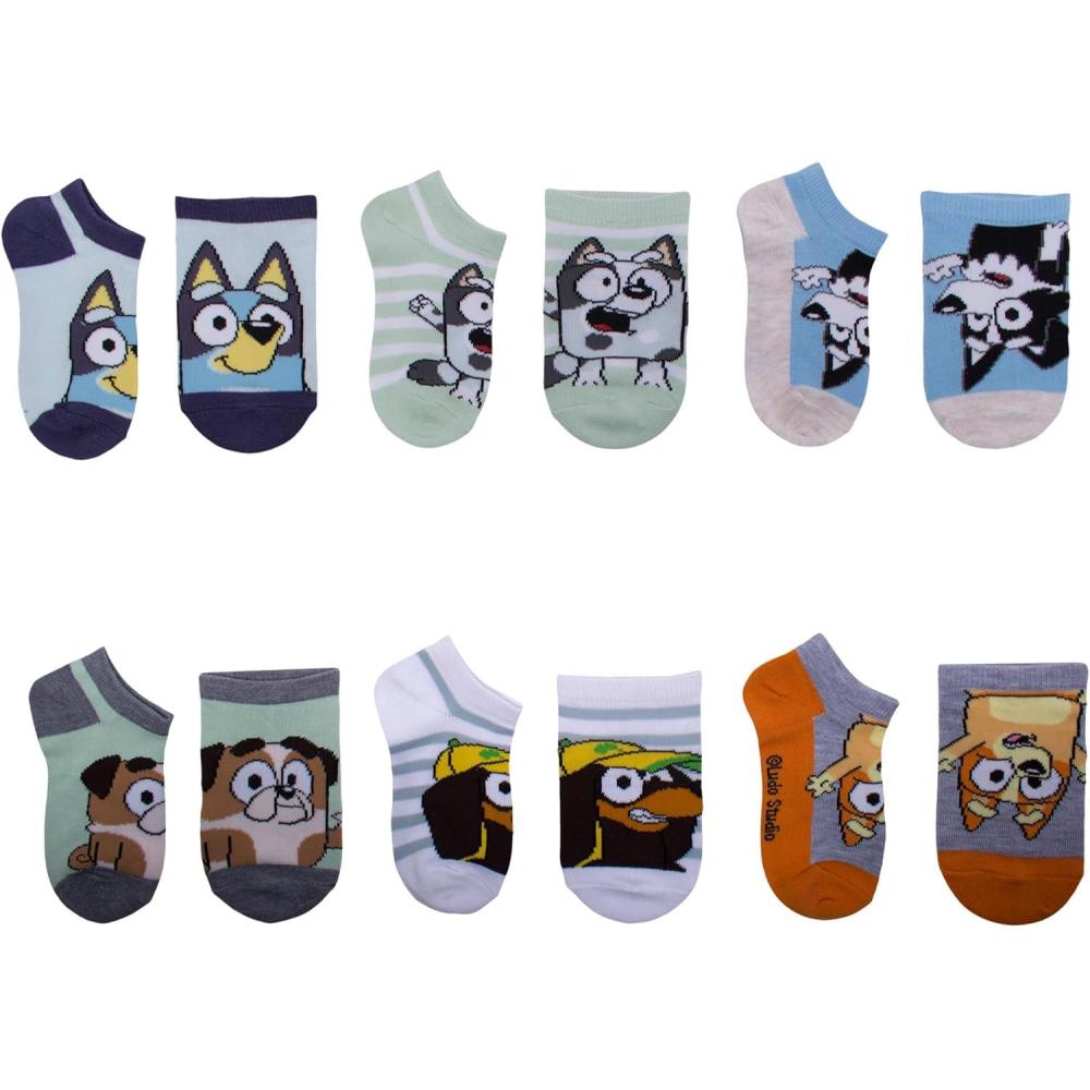imageBluey boys Bluey Kids SocksBlue 6pack