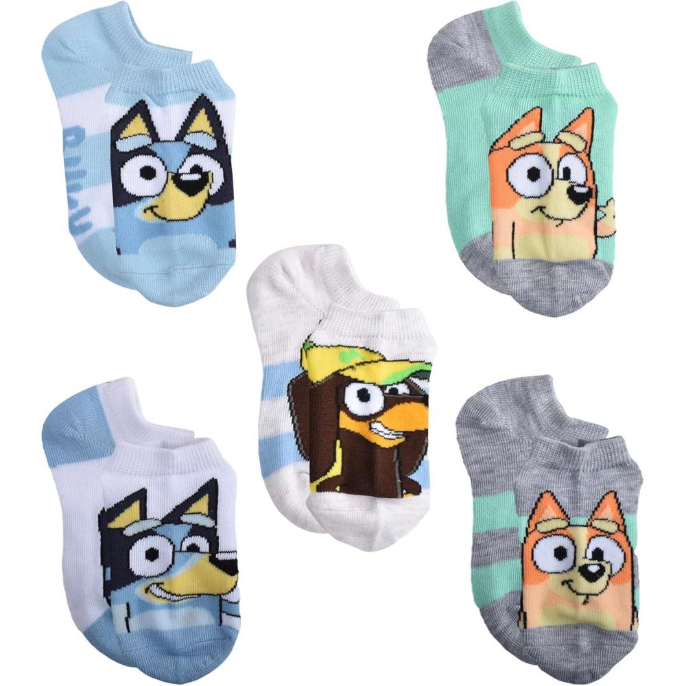 imageBluey boys Bluey Kids SocksSky Blue 5pack
