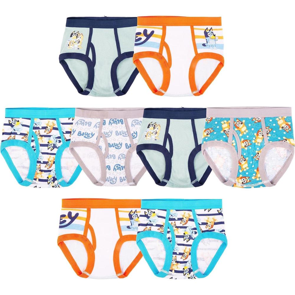 imageBluey boys Briefs of 100 Combed Cotton Underwear Briefs Sizes 18m 23t 4t 4 6 and 88pack Bluey