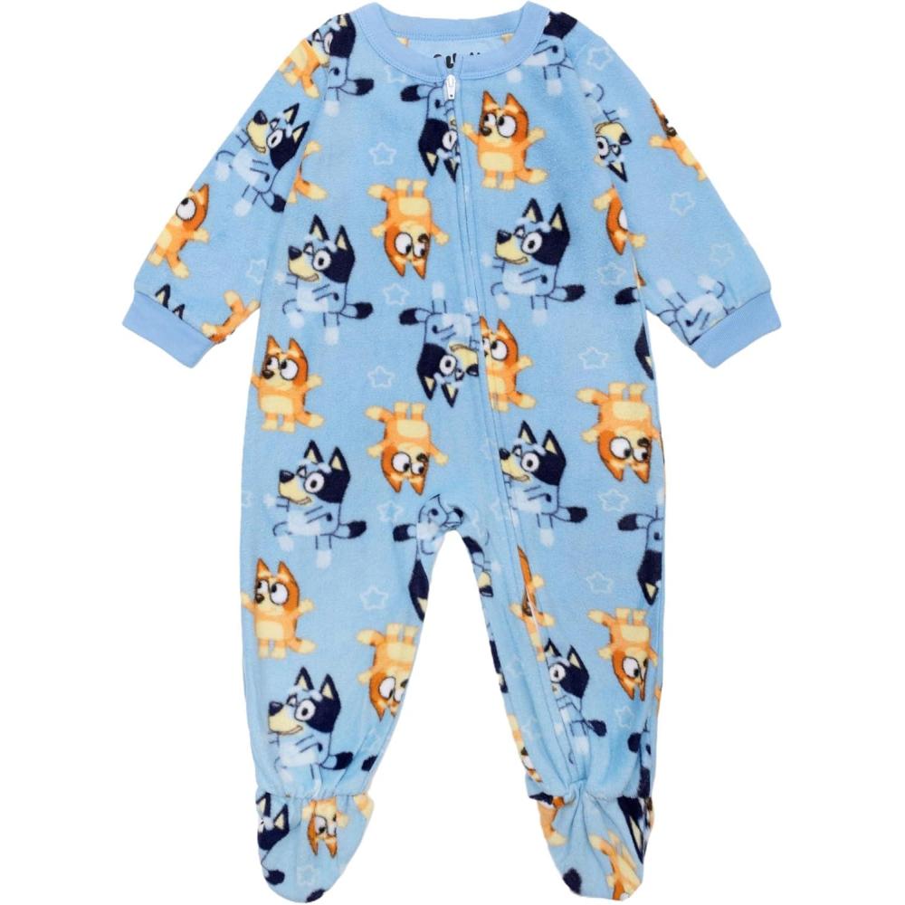 imageBluey boys Footed Blanket Sleeper Comfortable Pajamas Soft ampamp Cute for KidsStar Sisters