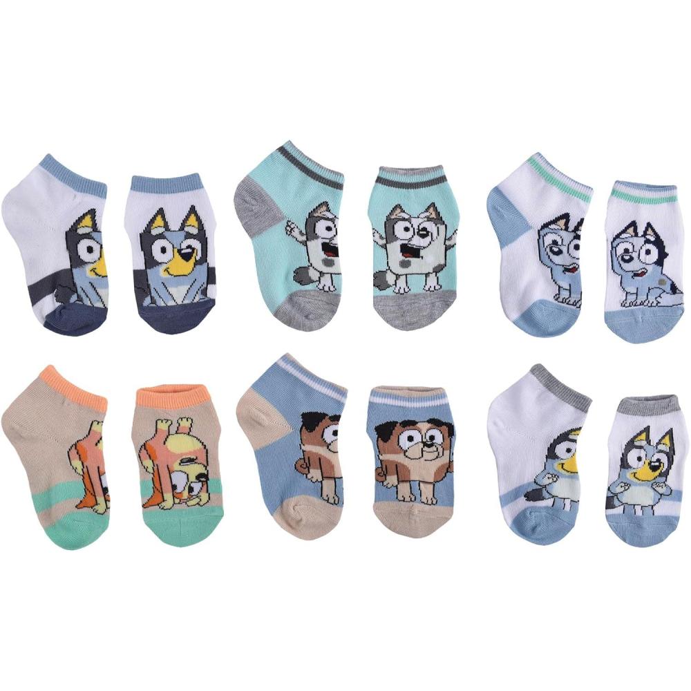 imageBluey boys Multi Pack SocksWhite 6pack
