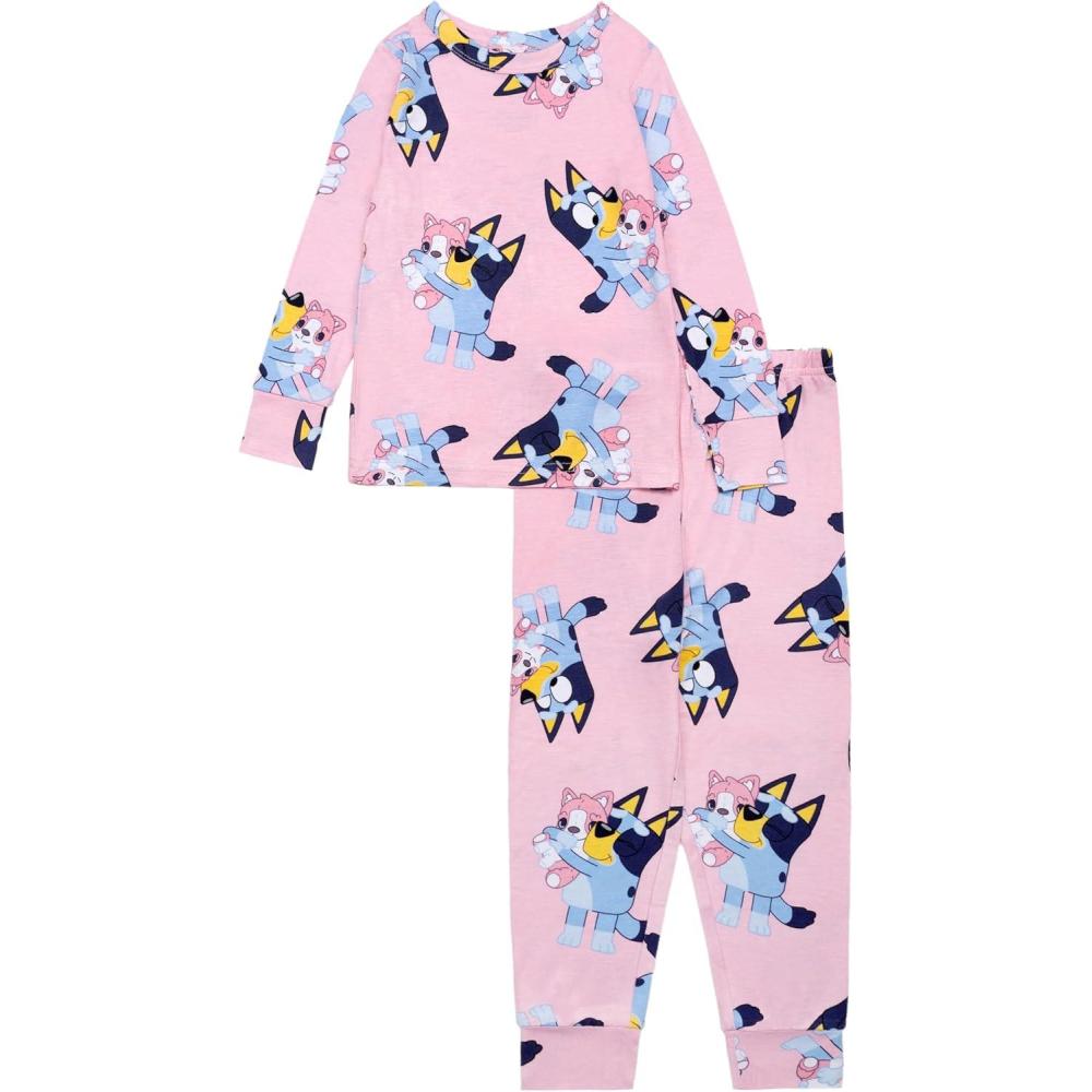 imageBluey girls 2piece Snugfit Viscose Pajama Set Soft ampamp Cute for KidsHugging My Plush