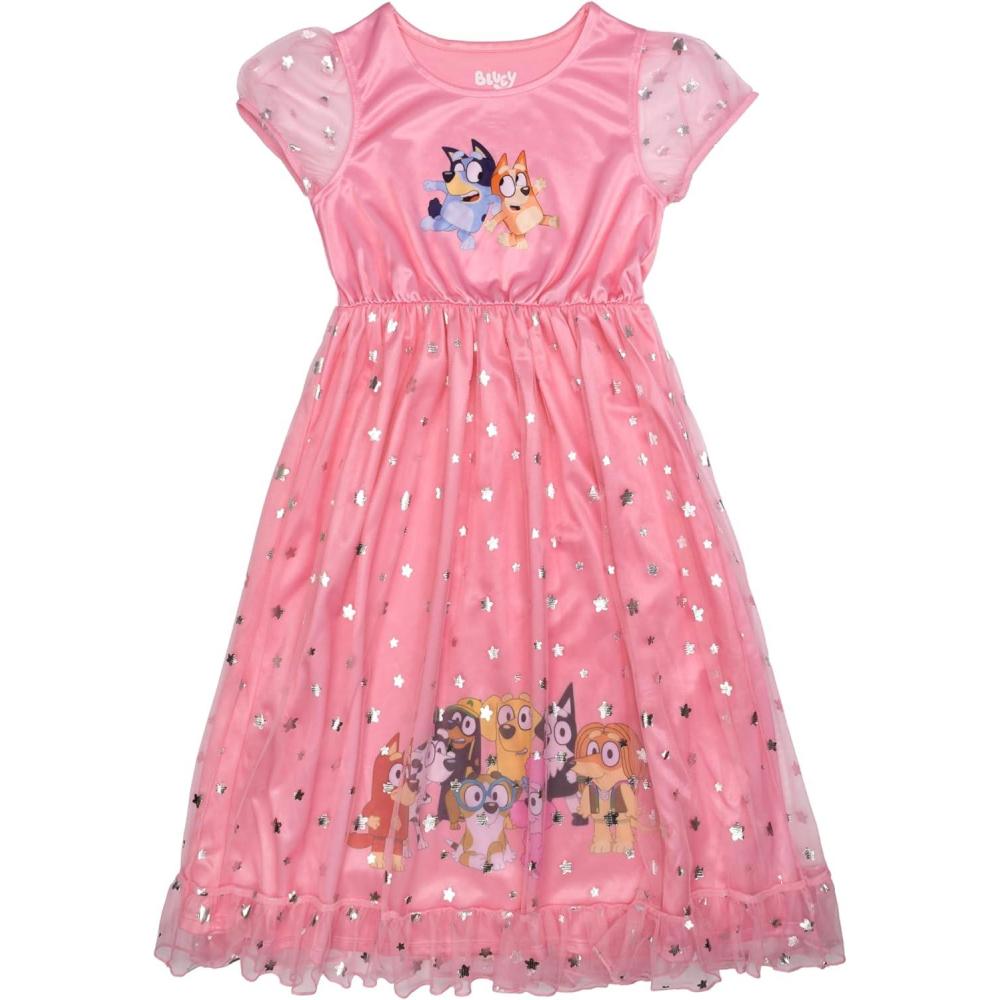 imageBluey girls Fantasy Gown NightgownBluey Friends