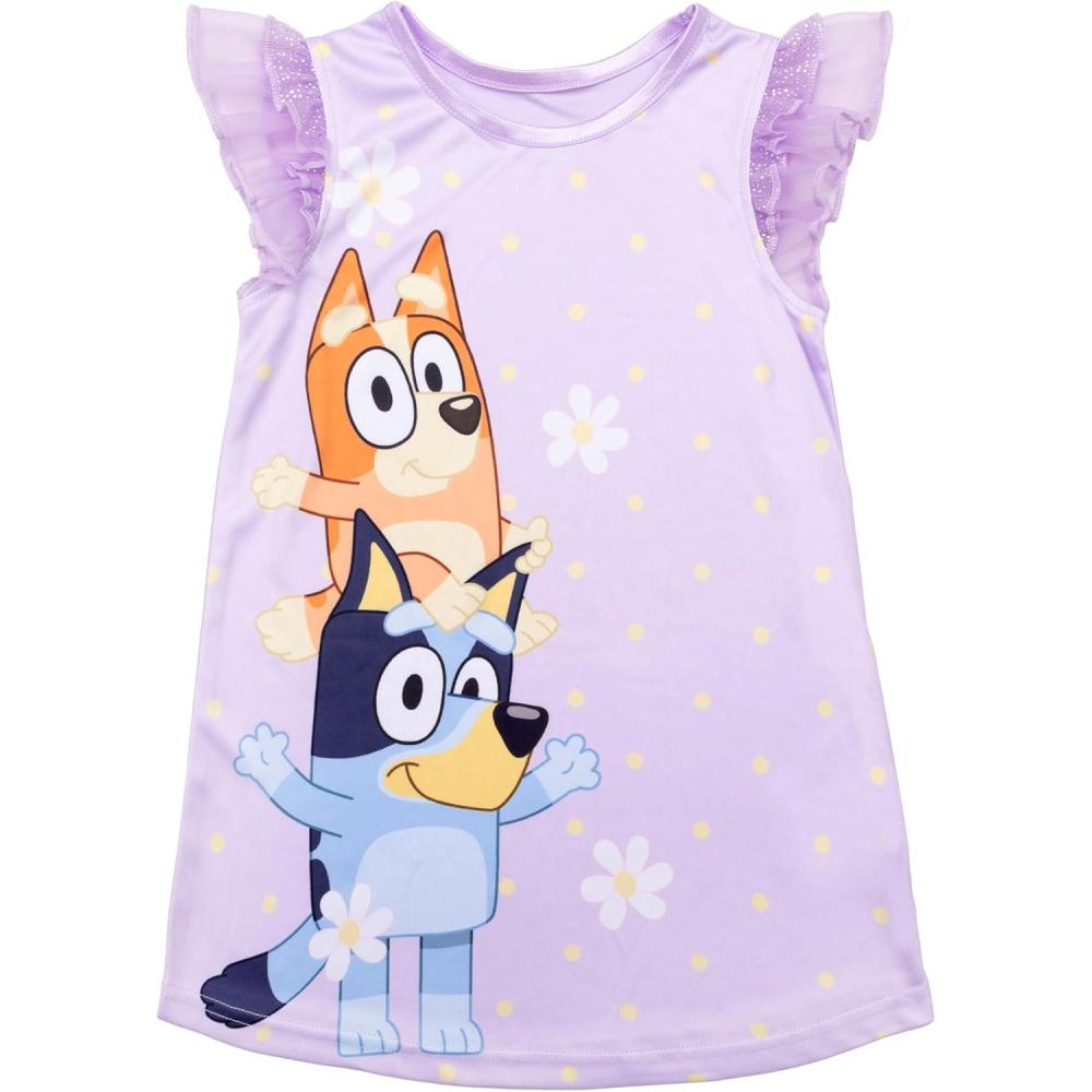 imageBluey girls Nightgown Soft ampamp Cute Pajamas for KidsBluey Love Spring