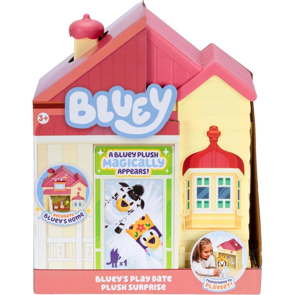 imageBlueys Play Date Plush Surprise Toddler House Playset Durable Toy House with Exclusive Cuddly Stuffed Toy Immersive House Toys for Kids of Ages 3Blueys Play Date Plush Surprise